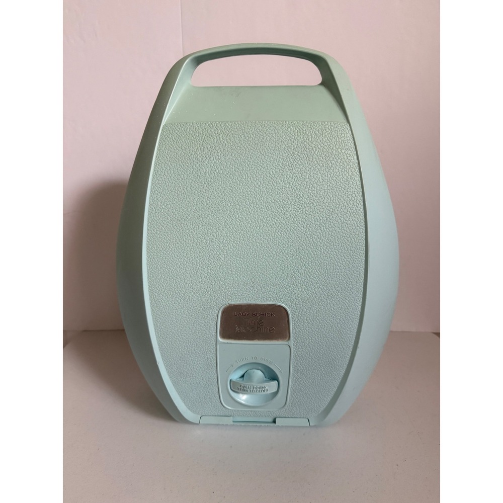 Vintage Lady Schick Time Machine Portable Hair Dryer Blue Retro Bonnet 1970's